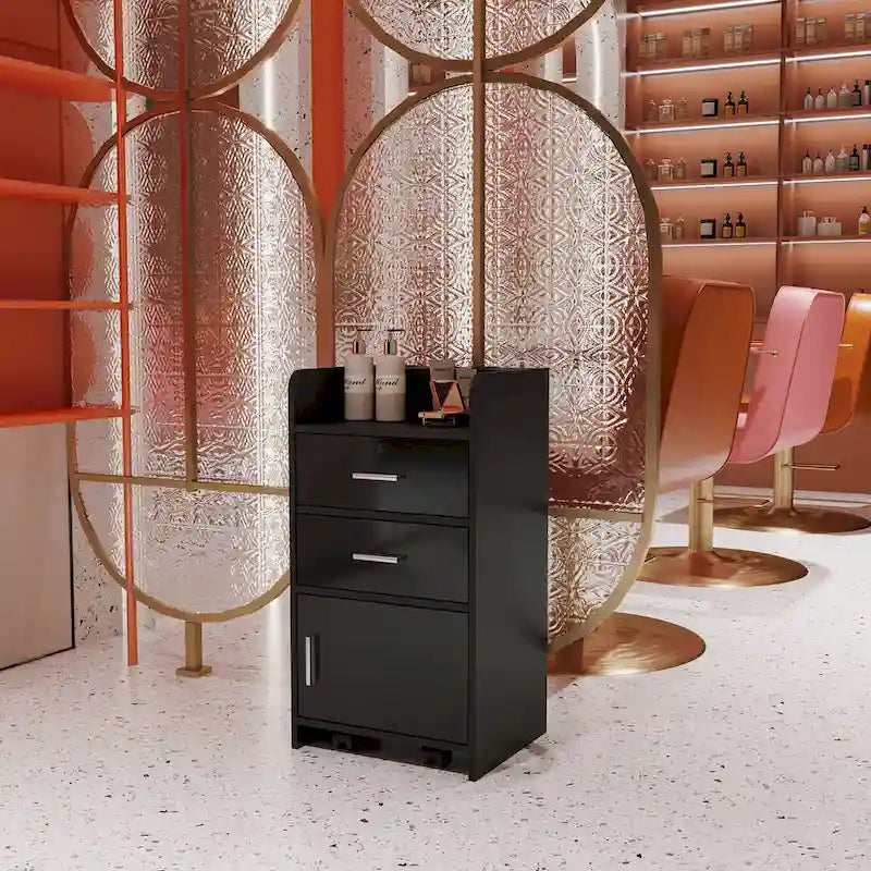 Armario de almacenamiento con cerradura para salón de belleza