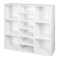 Noble Connect Storage Set- 6 Full Cubes/6 Half Cubes- White Wood Grain