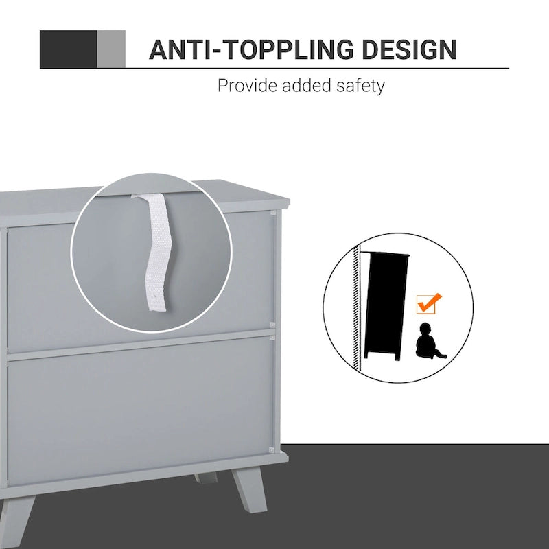Mueble aparador consola con puertas caladas Accent, gris