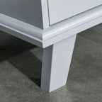 Mueble aparador consola con puertas caladas Accent, gris