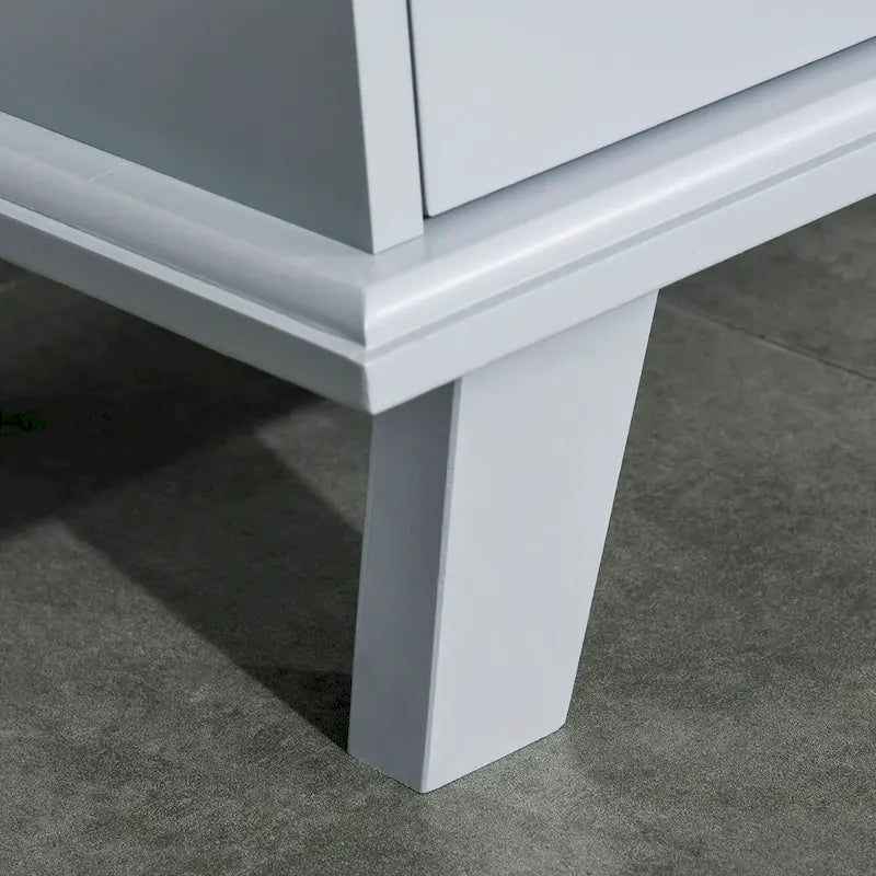 Mueble aparador consola con puertas caladas Accent, gris