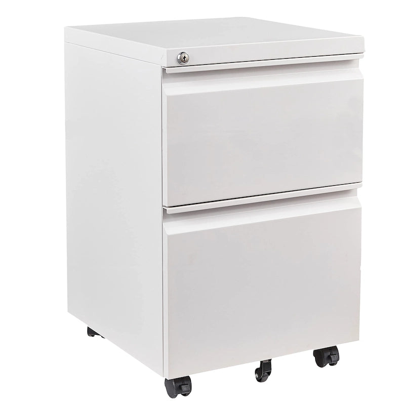 Archivador móvil de 2 cajones Archivadores de cajones para guardar debajo del escritorio