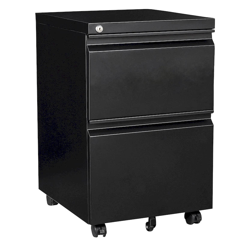 Archivador móvil de 2 cajones Archivadores de cajones para guardar debajo del escritorio