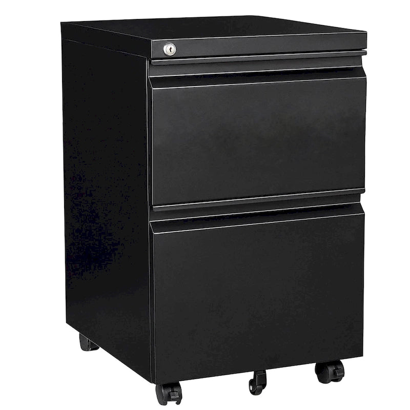 Archivador móvil de 2 cajones Archivadores de cajones para guardar debajo del escritorio