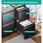 Archivador móvil de 2 cajones Archivadores de cajones para guardar debajo del escritorio