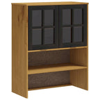 Parte superior para aparador con puertas de cristal - Madera de pino maciza 31,5x14,6x39,4