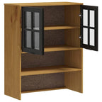 Parte superior para aparador con puertas de cristal - Madera de pino maciza 31,5x14,6x39,4