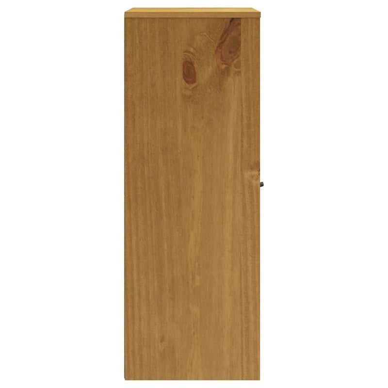Parte superior para aparador con puertas de cristal - Madera de pino maciza 31,5x14,6x39,4