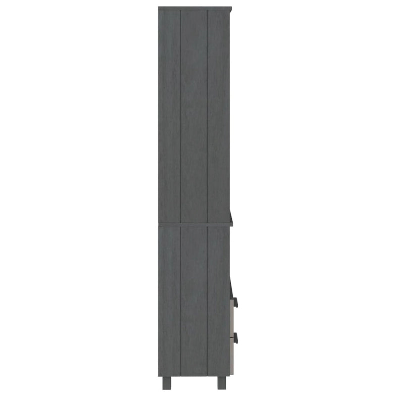 Armario Librero de Entrada - Madera Maciza de Pino 23.6x13.8x70.9