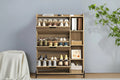 Elegant Stylish Wooden Shoe Storage Cabinet with Metal Legs