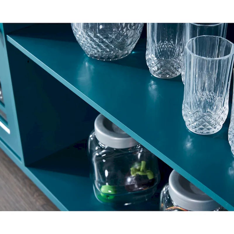 Aparador de 60 pulgadas, mueble de almacenamiento tipo bufé