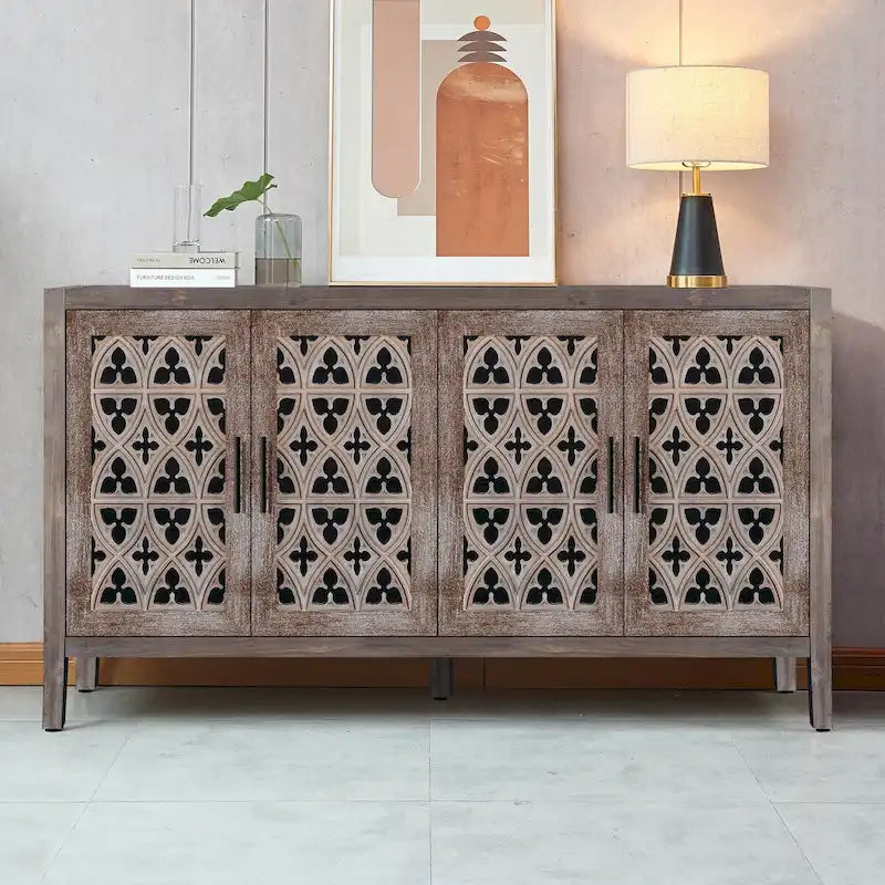 Mueble Americano de Estilo Campestre Hueco de Cuatro Puertas Antiguo
