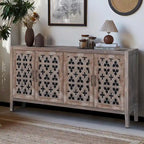 Mueble Americano de Estilo Campestre Hueco de Cuatro Puertas Antiguo