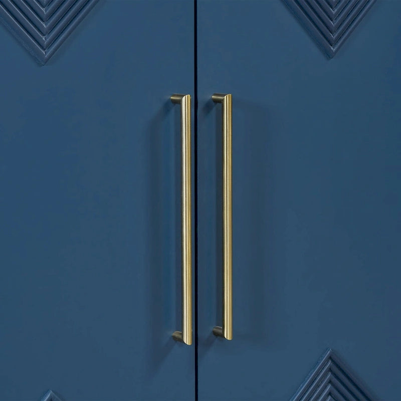 Armario único de cuatro puertas con diseño triangular bicolor