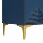 Armario único de cuatro puertas con diseño triangular bicolor