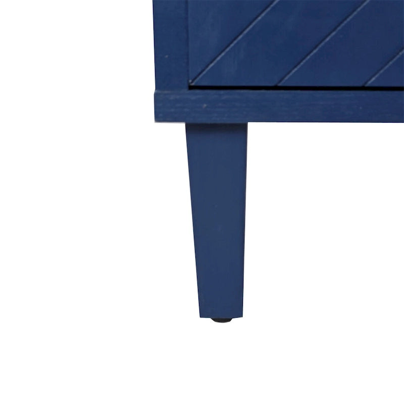 Elegante y funcional gabinete de almacenamiento de 4 puertas con patas de pino y MDF