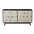 Aparador vintage de 4 puertas de 59,84 pulgadas, mueble aparador independiente