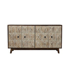 Aparador vintage de 4 puertas de 59,84 pulgadas, mueble aparador independiente