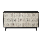 Aparador vintage de 4 puertas de 59,84 pulgadas, mueble aparador independiente