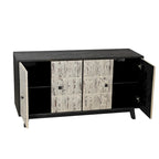 Aparador vintage de 4 puertas de 59,84 pulgadas, mueble aparador independiente