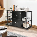 Archivador móvil de 2 cajones con toma de corriente - 15.75D x 43.31W x 29.53H