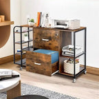Archivador móvil de 2 cajones con toma de corriente - 15.75D x 43.31W x 29.53H