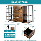 Archivador móvil de 2 cajones con toma de corriente - 15.75D x 43.31W x 29.53H