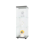 Vitrina de cristal con 3 estantes, vitrinas de curiosidades de una puerta, estantería de cristal negra de pie, instalación rápida
