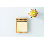 Soporte de bambú ecológico grabado con láser para notas Post-it