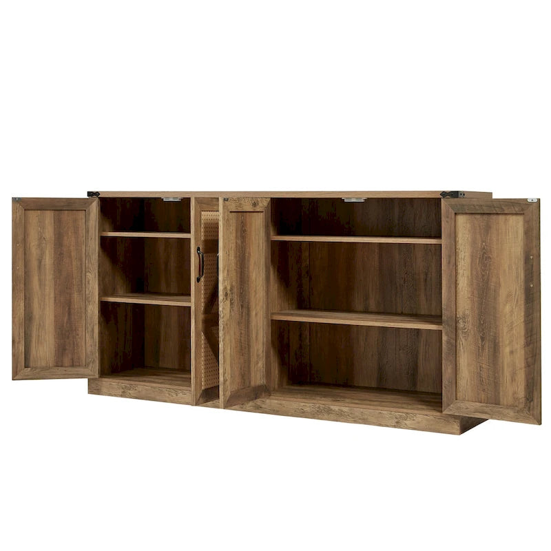 Armario rústico de almacenamiento de ratán sintético