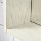 31.5 x 25.5 Gabinete botiquín de baño con espejo, estante de almacenamiento, blanco
