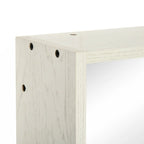 31.5 x 25.5 Gabinete botiquín de baño con espejo, estante de almacenamiento, blanco