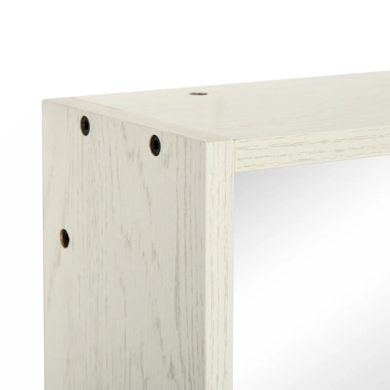 31.5 x 25.5 Gabinete botiquín de baño con espejo, estante de almacenamiento, blanco