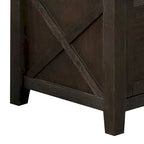 Mesa de altura de mostrador de madera con gabinete y extensión tipo mariposa, gris