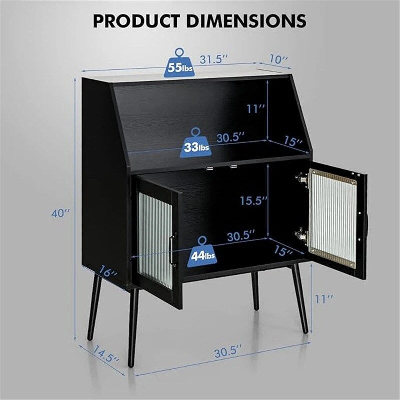 Armario de almacenamiento para bufé - 16D x 31.5W x 40H