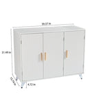 Aparador con mueble buffet de textura ondulada, mueble auxiliar blanco con puerta, estantería moderna para cocina, salón, recibidor