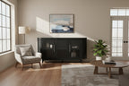 Mueble auxiliar de comedor negro/gris - 74.13 An. x 17.13 Pr. x 35.13 Al.