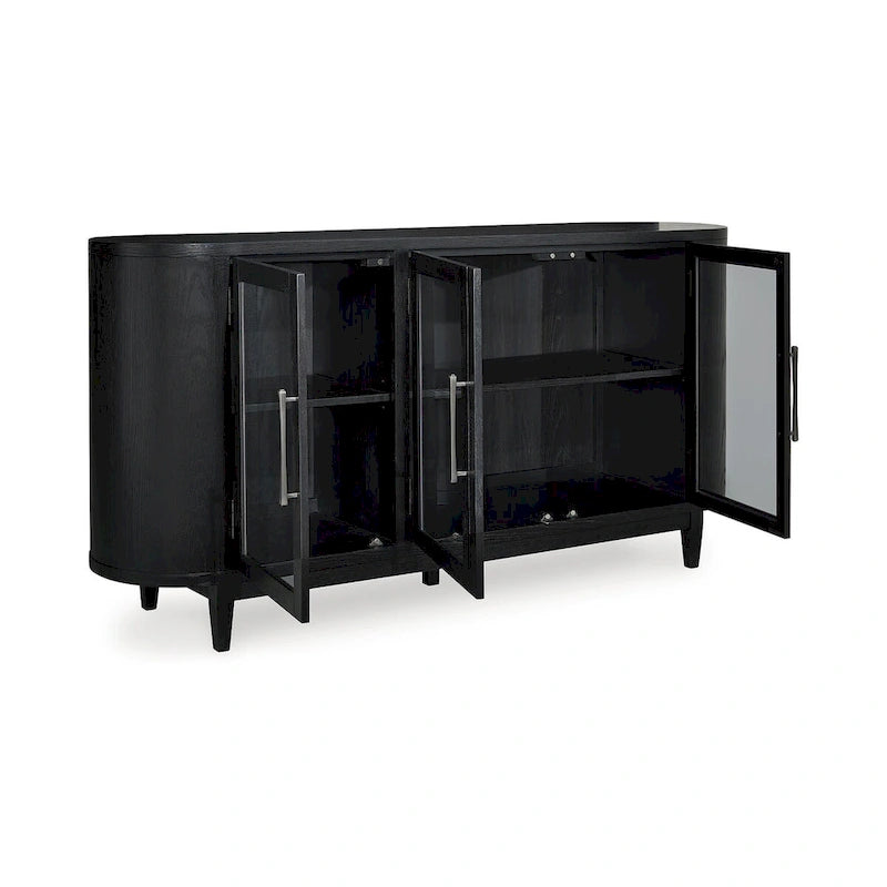 Mueble auxiliar de comedor negro/gris - 74.13 An. x 17.13 Pr. x 35.13 Al.