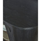 Mueble auxiliar de comedor negro/gris - 74.13 An. x 17.13 Pr. x 35.13 Al.