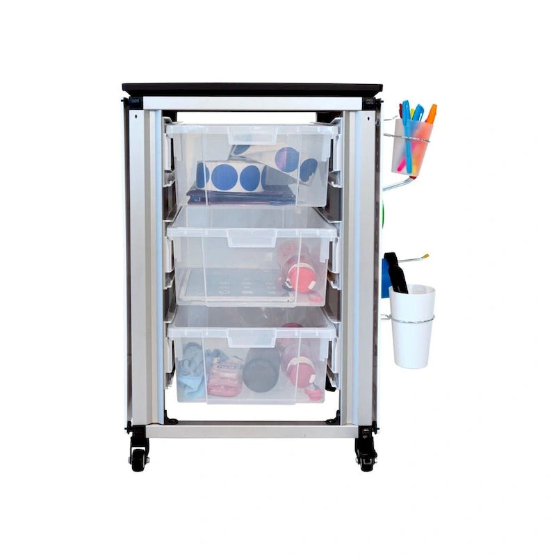 Gabinete Modular de Almacenamiento para Aulas - Gabinete Individual con 3 Contenedores Grandes