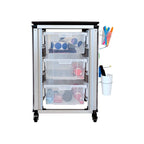 Gabinete Modular de Almacenamiento para Aulas - Gabinete Individual con 3 Contenedores Grandes
