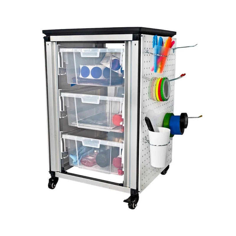 Gabinete Modular de Almacenamiento para Aulas - Gabinete Individual con 3 Contenedores Grandes