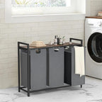 Cesto para la ropa sucia, clasificador de ropa de 3 secciones - 36.2L x 11.81W x 28.45H