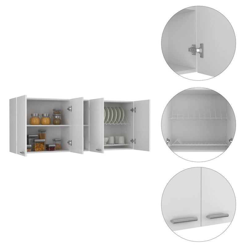Mueble Superior Doble Puerta, Acabado Blanco