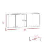 Mueble Superior Doble Puerta, Acabado Blanco