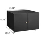 Pedestal para archivador móvil de acero de 2 puertas negro