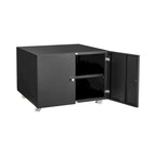 Pedestal para archivador móvil de acero de 2 puertas negro