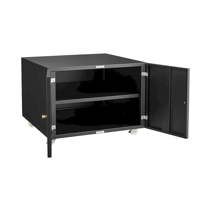 Pedestal para archivador móvil de acero de 2 puertas negro