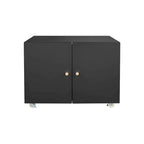 Pedestal para archivador móvil de acero de 2 puertas negro