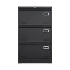 Archivador lateral de 3 cajones, archivadores metálicos con cerradura de tres cajones, archivador de oficina con cajones con cerradura